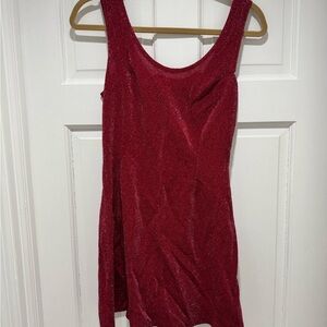 Sparkling Red Sleeveless Dress